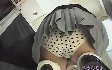 Cute Japanese teenagers getting schoolgirl upskirts spied PRCDV-014